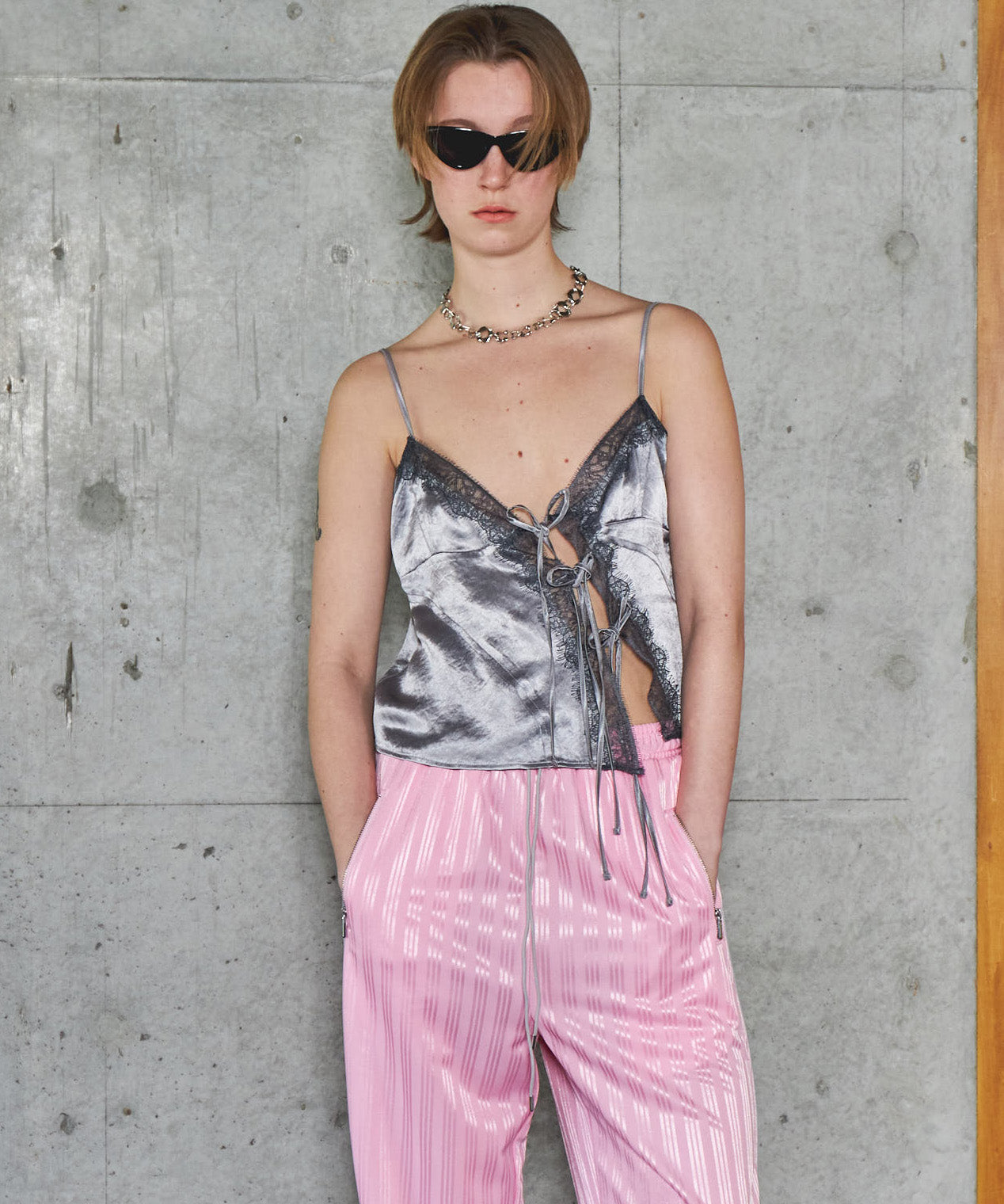 Lace Docking Satin Camisole