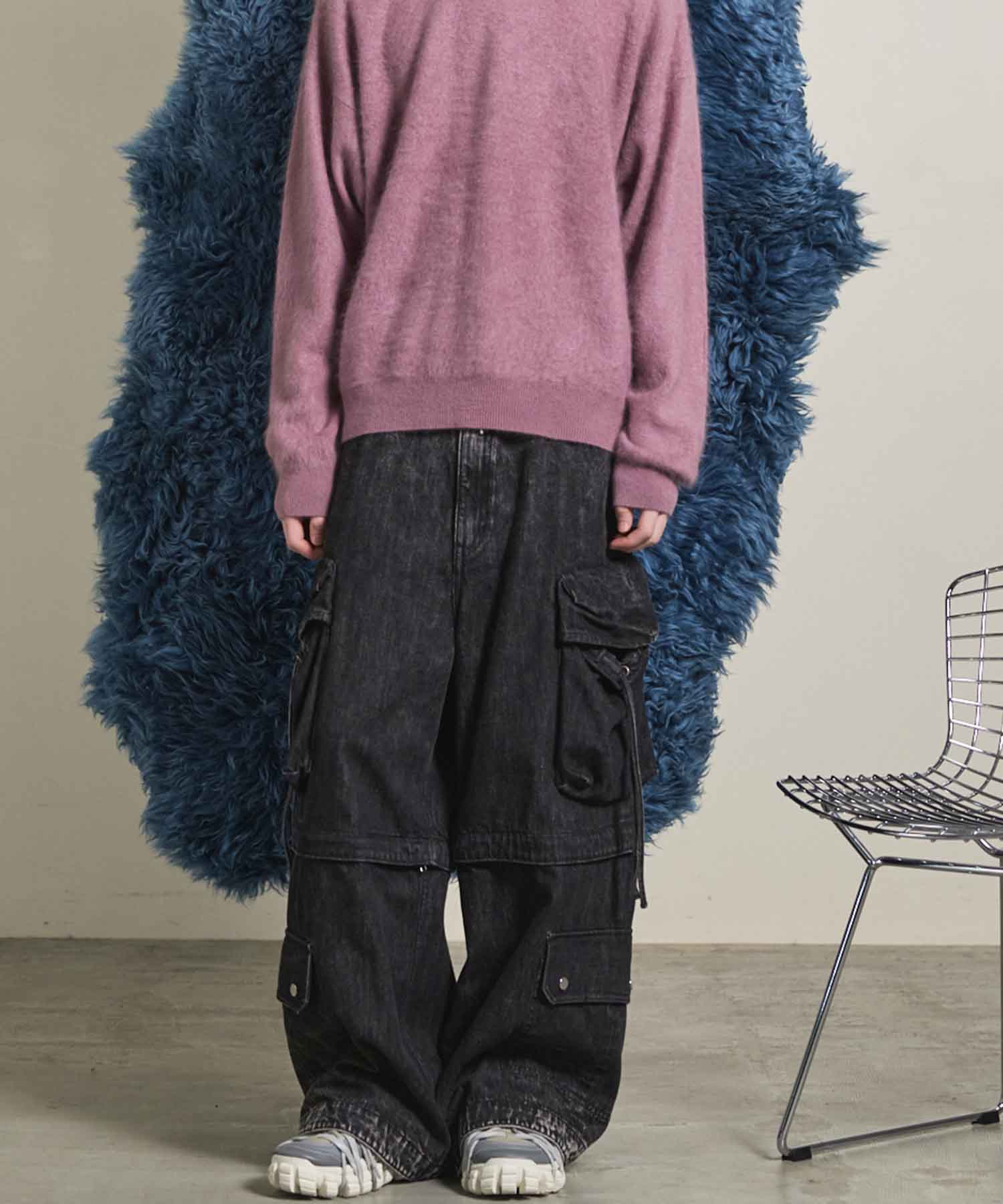 Big Pocket 2way Buggy Denim Cargo Pants