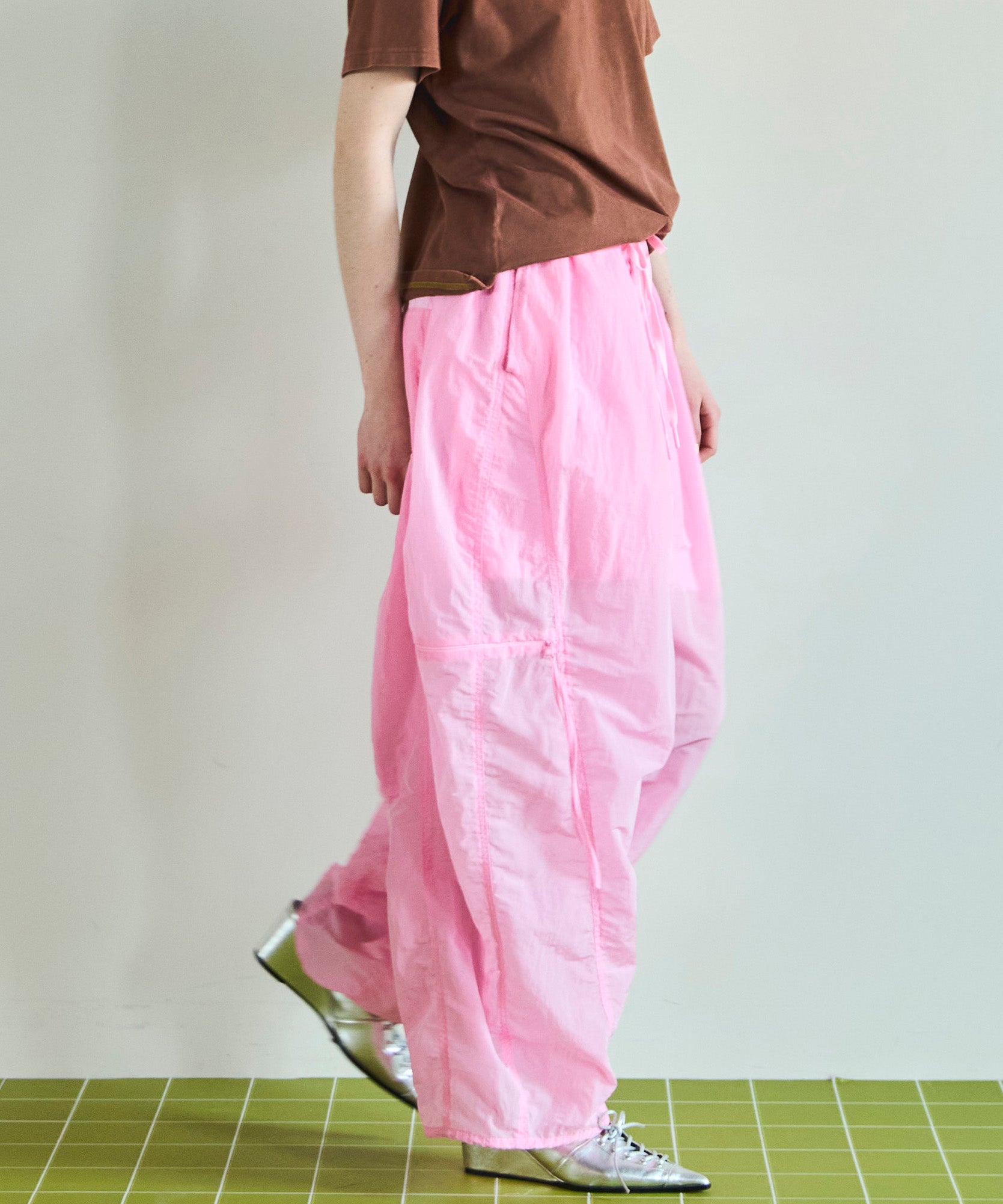 Side Zipper Parachute Pants