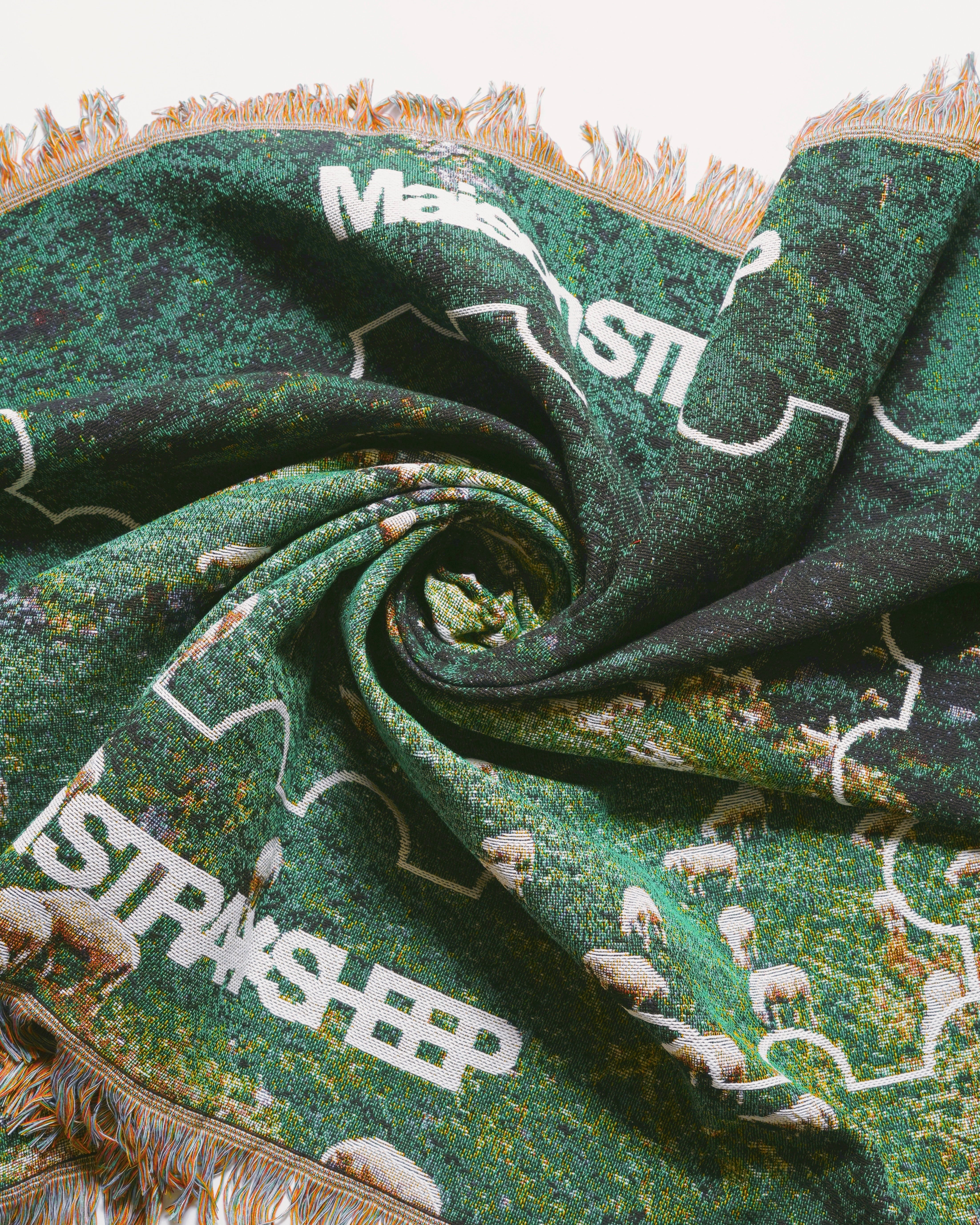 新品】MAISONSTRAYSHEEP RUG GREEN ブランケット STRAYSHEEP RUG GREEN