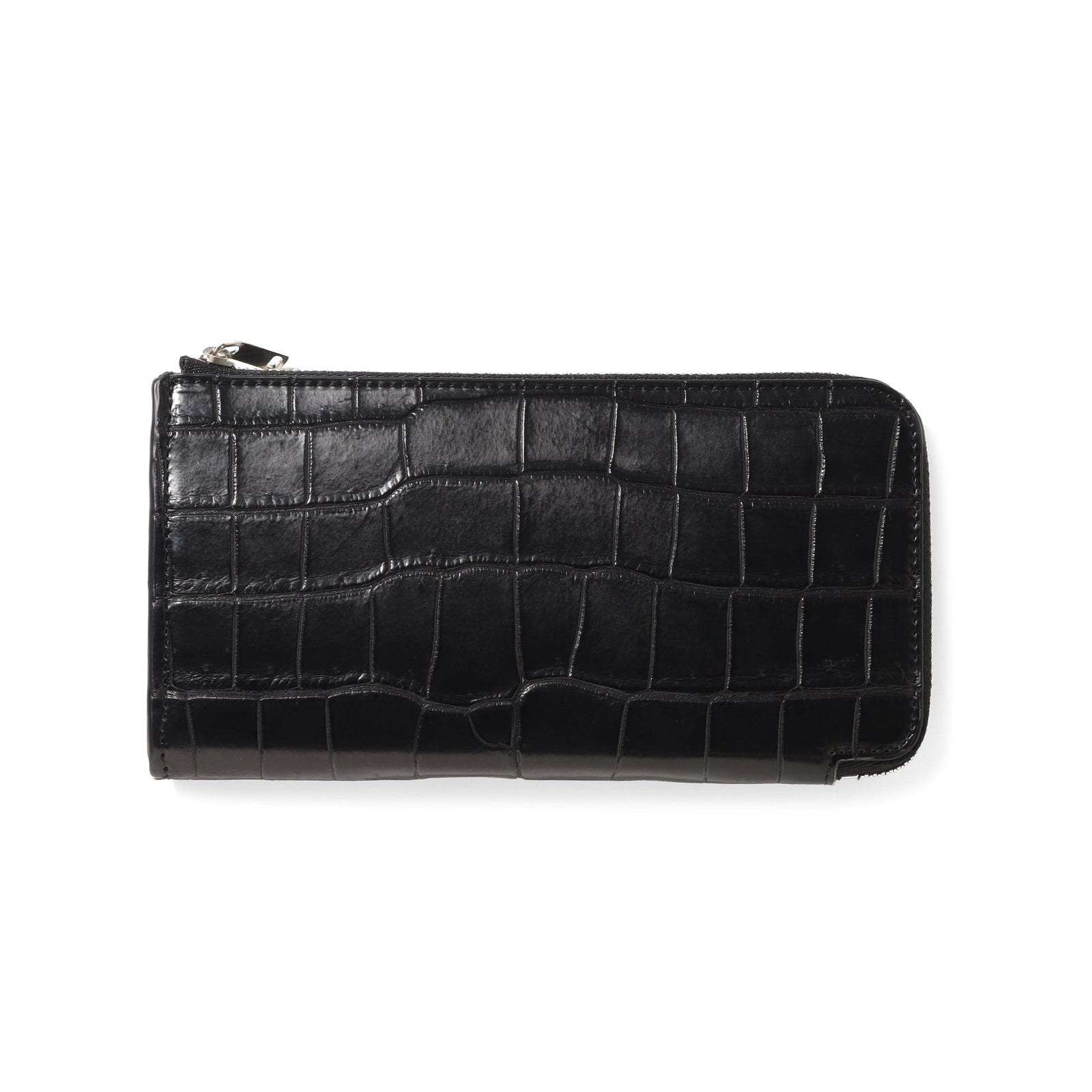 THE SOLE（ザソール）クロコダイル L字ロングジップウォレット