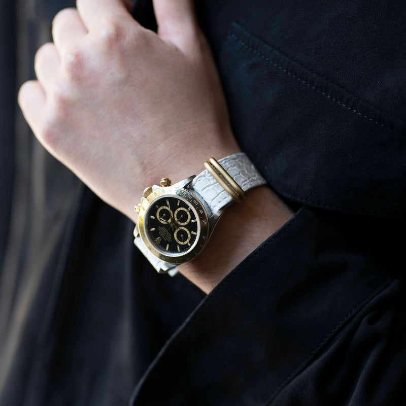 THE SOLE（ザソール）NATOベルトクロコダイル ヒマラヤ（ゴールド