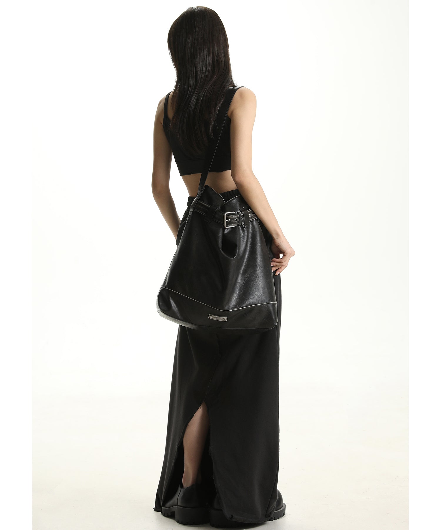 ベルトデザイン PUレザー ショルダートートバッグ BB2085