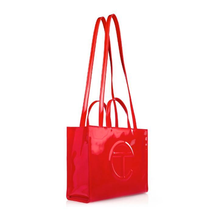 TELFAR / テルファー ミディアム エナメル ショッピング バッグ