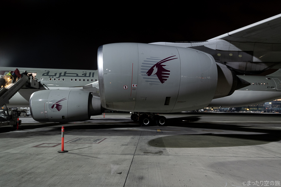 搭乗記】カタール航空のA340-600のエンジン前席が最高すぎた