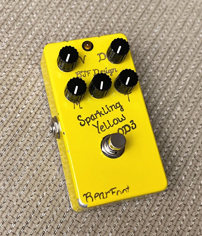 USED Bearfoot FX Sparkling Yellow OD3 Overdrive Pedal