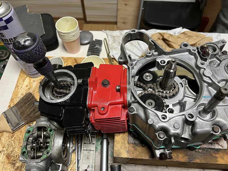 リトルカブ エンジン 分解 クランクケース ヘッド ジャンク リトルカブ