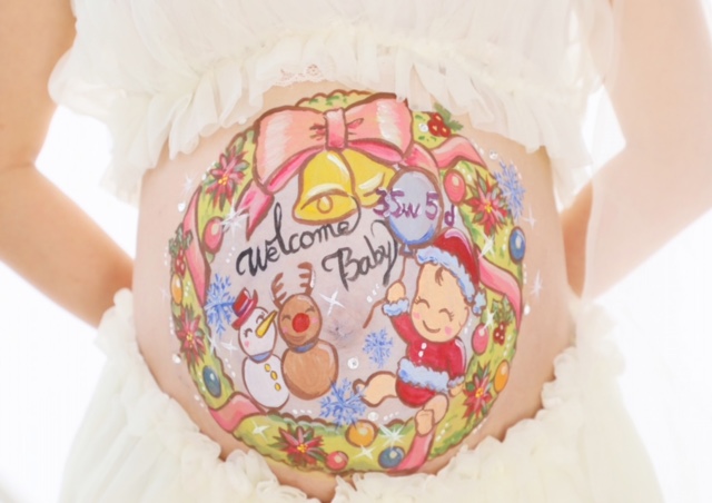 マタニティペイント「クリスマスデザイン」 | マタニティペイント.com