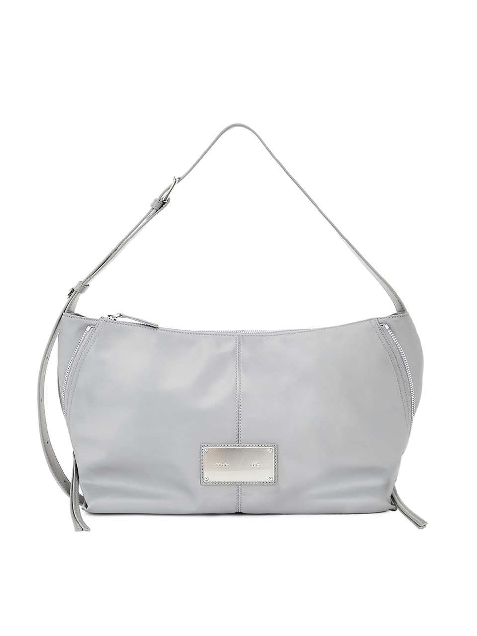 SIDE ZIPPER FABRIC SHOULDER BAG IN GREY – Matin Kim
