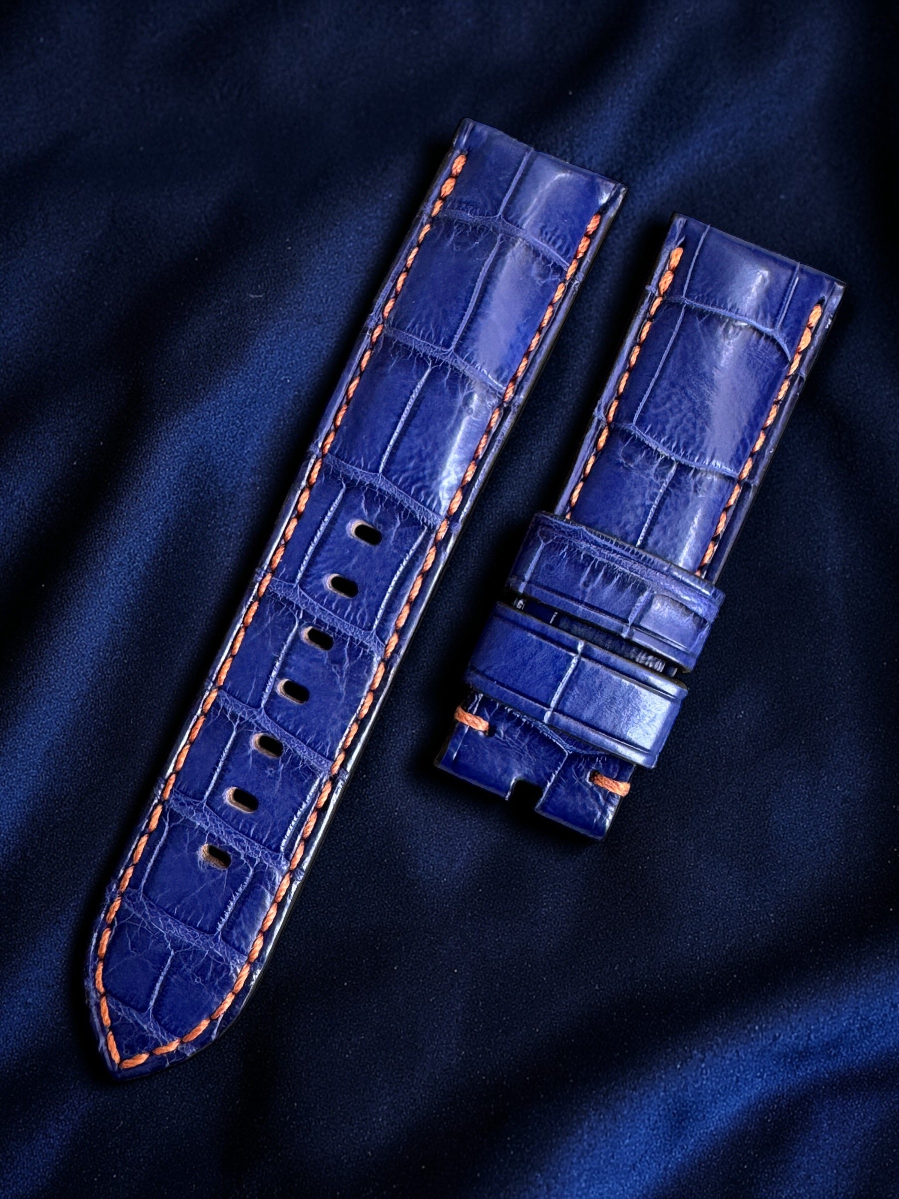 クロコダイル｜マットブルー | PAM型 ｜24-22mm – 松下庵