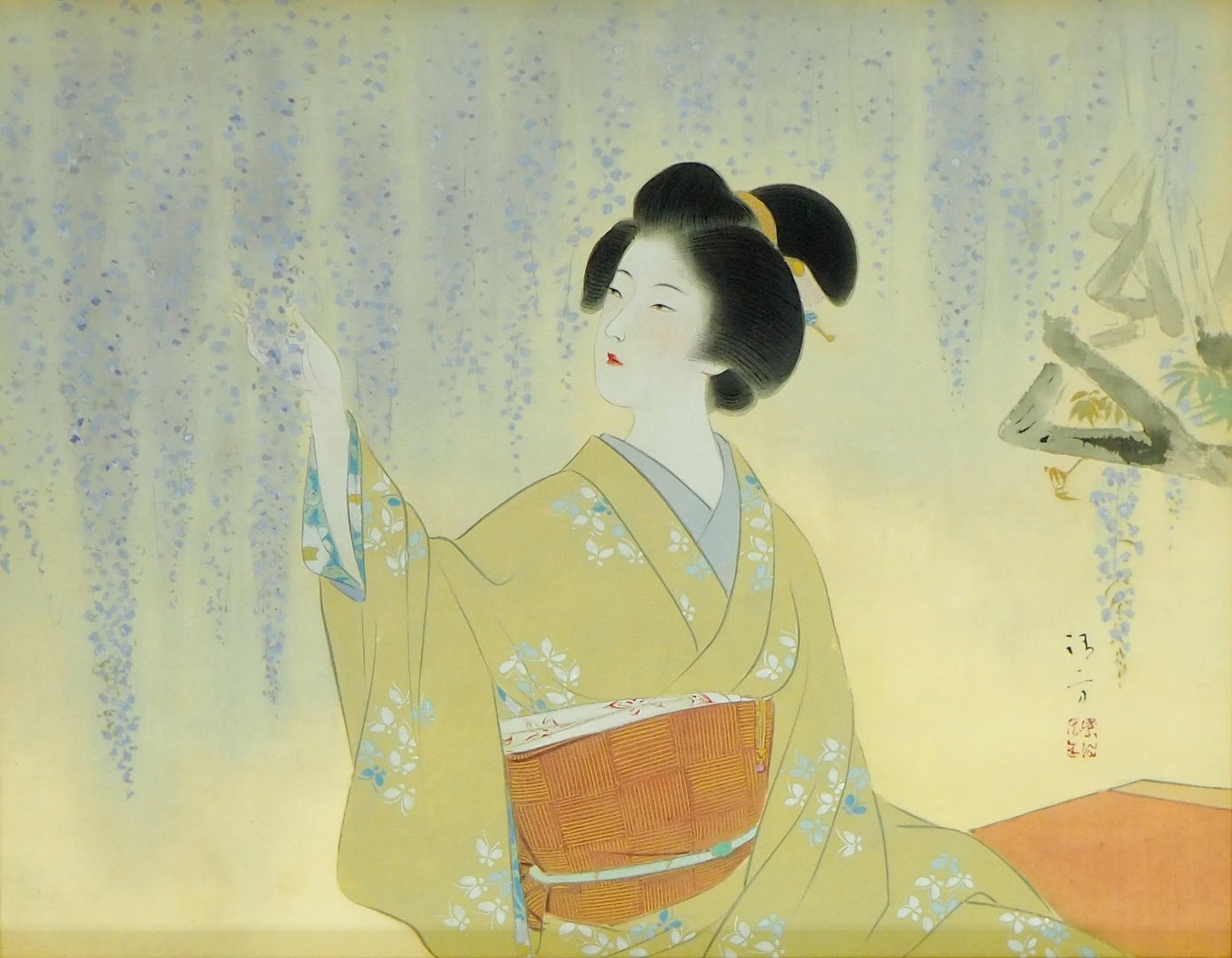 鏑木清方／藤の花 10号｜美術品の販売｜株式会社 松沢美術