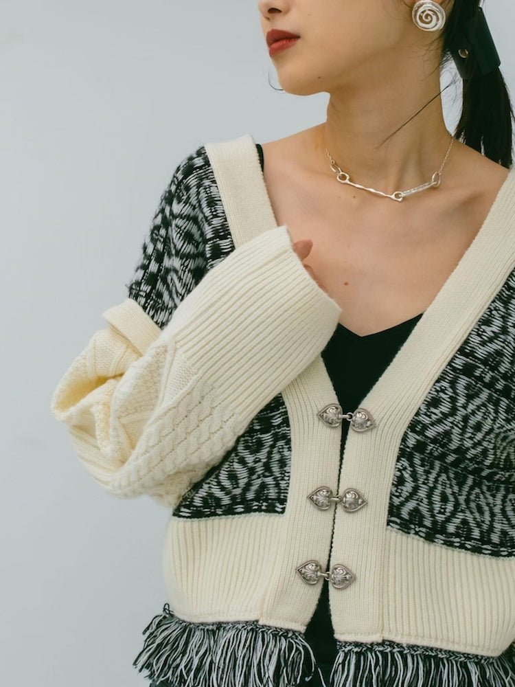 2way Bi-color Knit Cardigan – MARTE