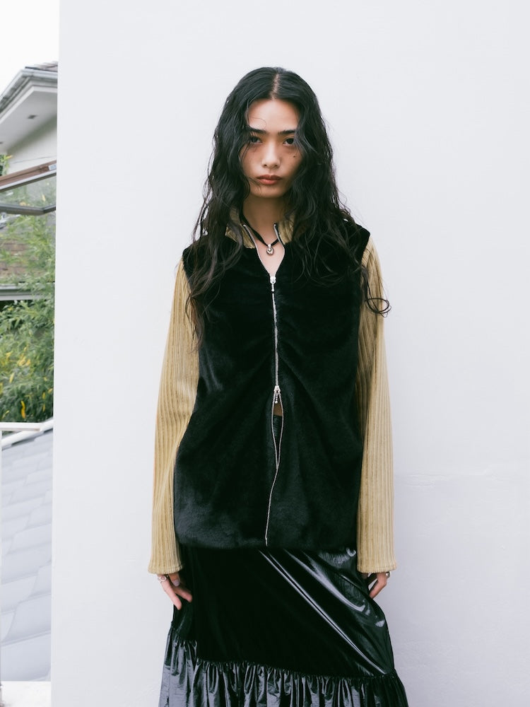 Fur Docking Zip Top｜ファー×コーデュロイトップス – MARTE