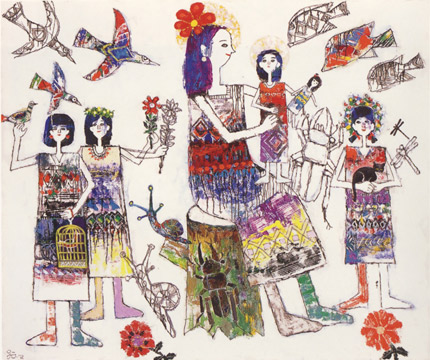 正田壌氏 作 三時 1992 自筆サインあり 正田壌 | ｜正光画廊