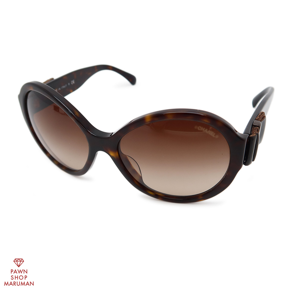 シャネル リボン付きべっ甲柄サングラス OCH5283QA C714/S5 57□17 135