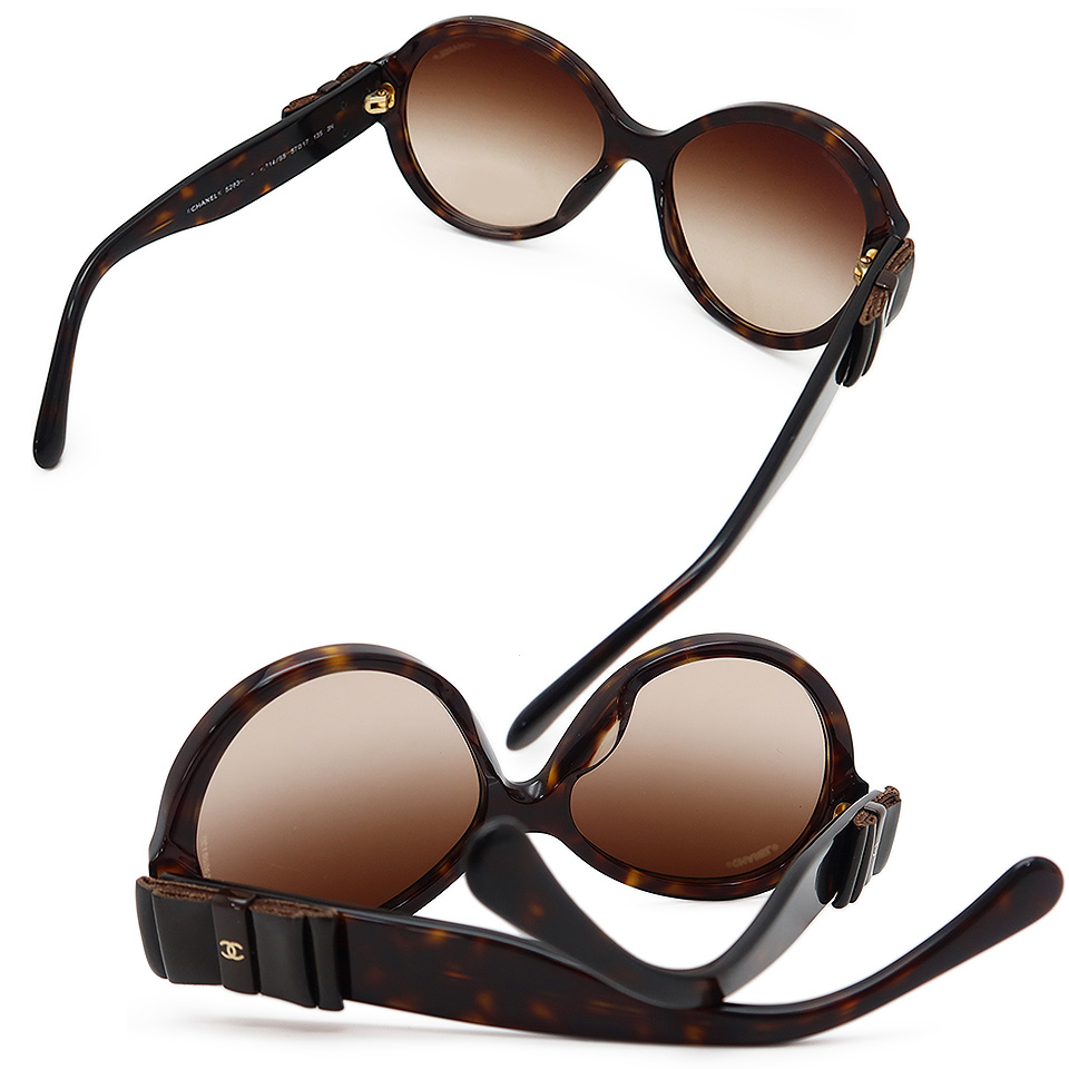 シャネル リボン付きべっ甲柄サングラス OCH5283QA C714/S5 57□17 135