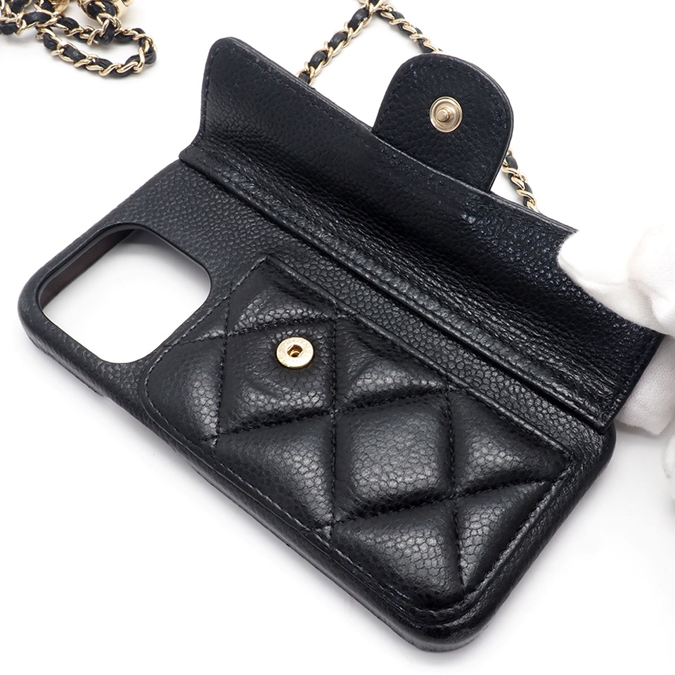 CHANEL シャネル タイムレスクラシック iPhone13Pro用ケース チェーン