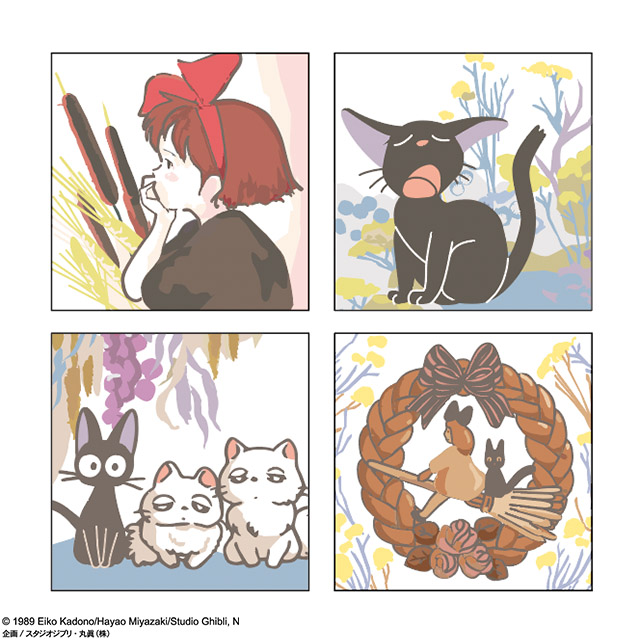 ジブリ 魔女の宅急便 ジジ 花々の季節 コースター | タオル製品を
