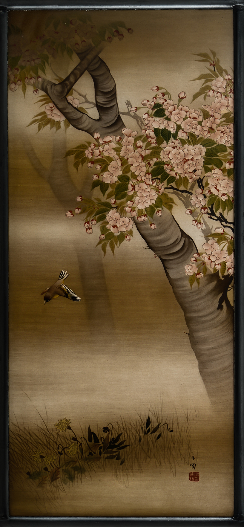 山田耕雲 桜花紅葉花鳥図 | Stained Glass Works