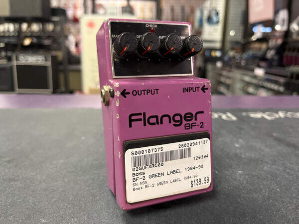 Used Boss BF-2 GREEN LABEL MIJ Vintage Guitar Effects Pedal