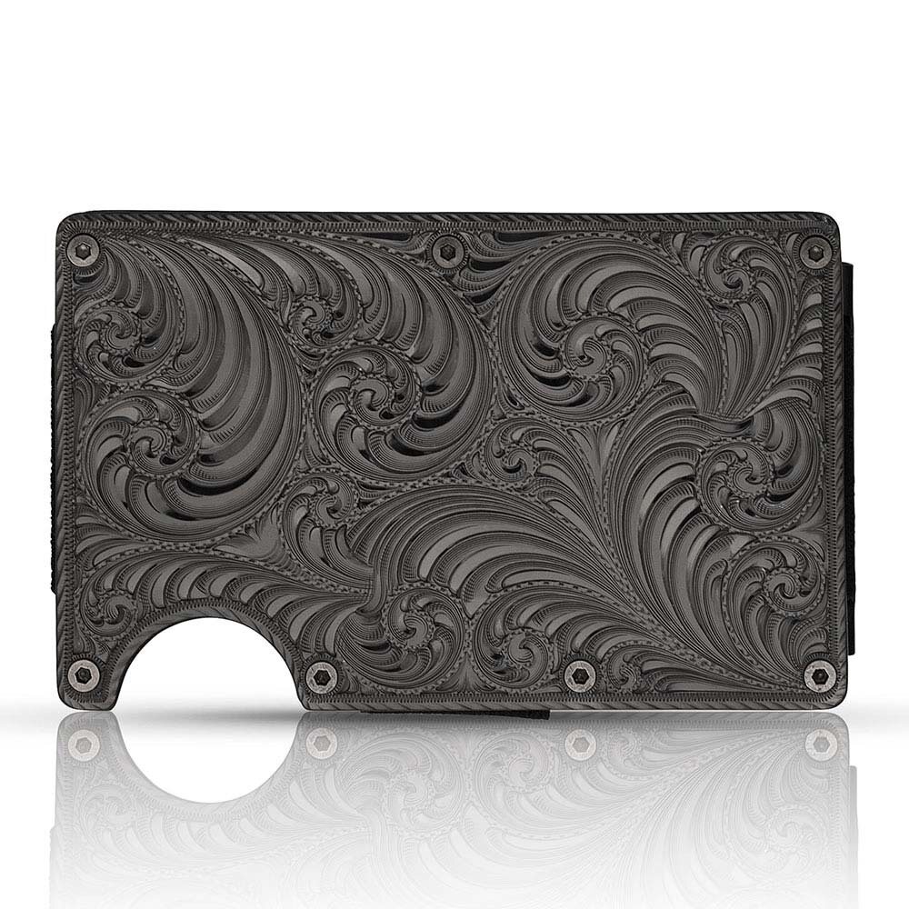 Custom Gunmetal Montana Credit Card & Cash Case (3.50