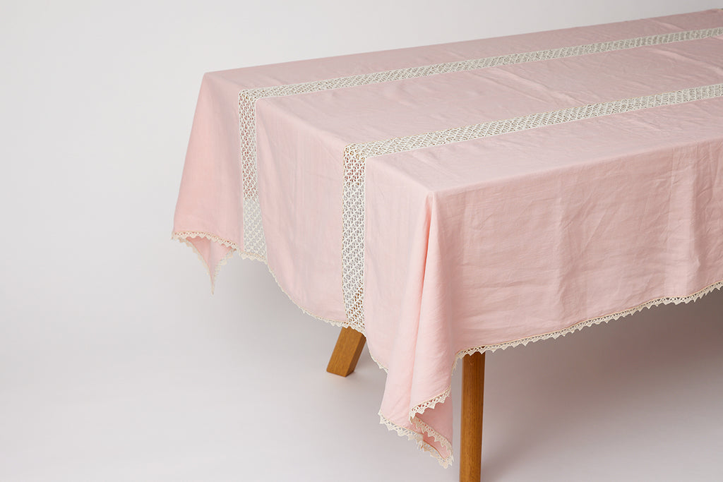 テーブルクロス ワイルドストロベリー 130x200cmピンク テーブルクロス