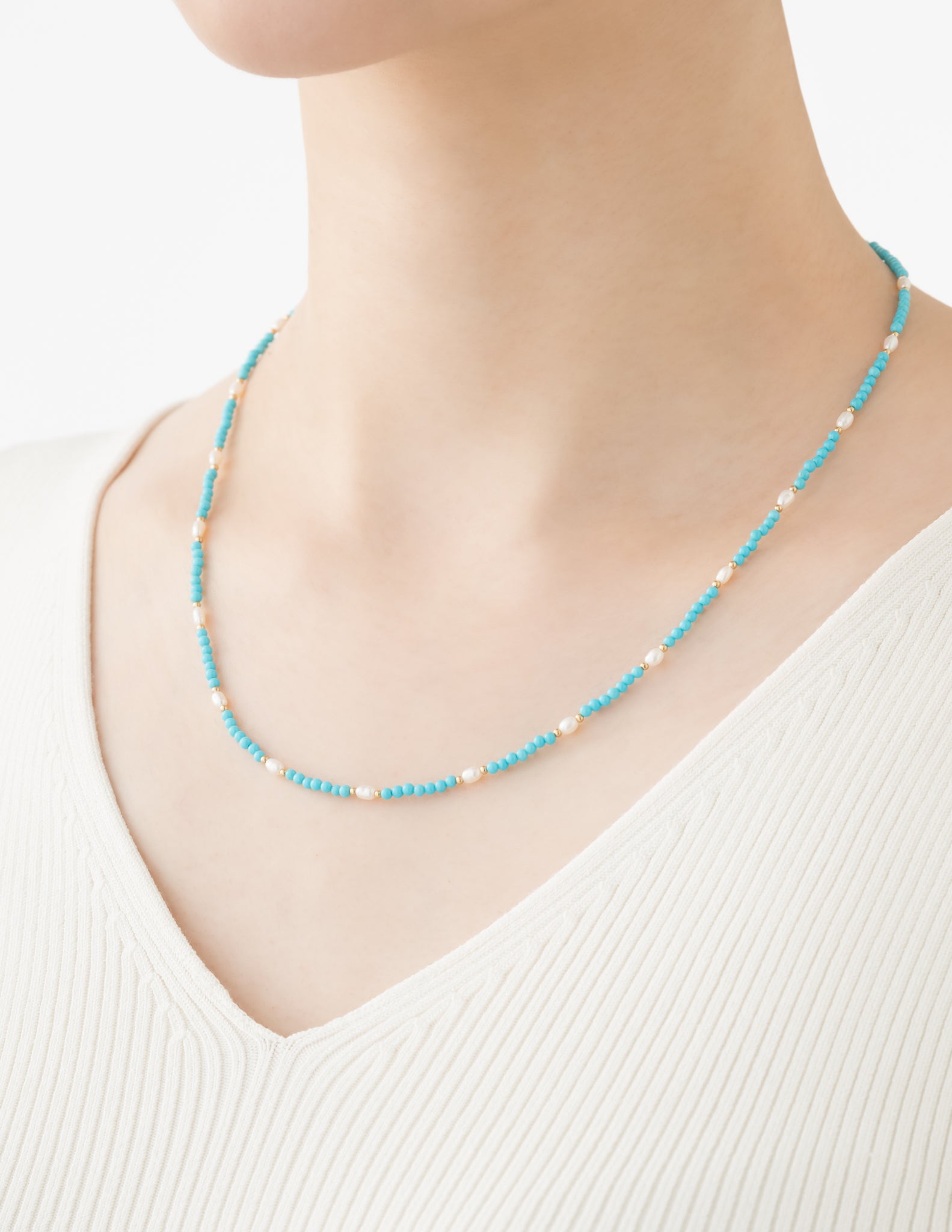 MARIHA(マリハ) 夢のかけら ネックレス ターコイズ×オーバルパール