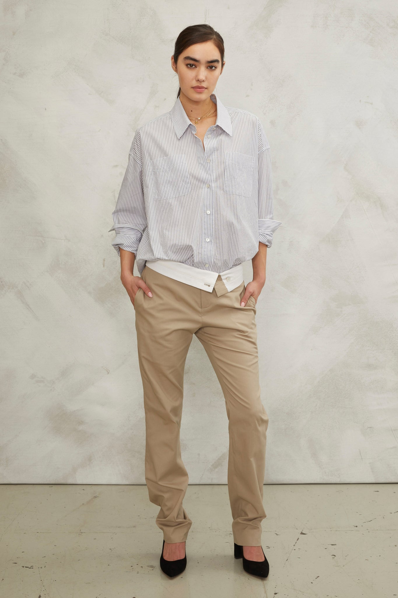 Leo Foldover Waist Chino Pant | MARISSA WEBB