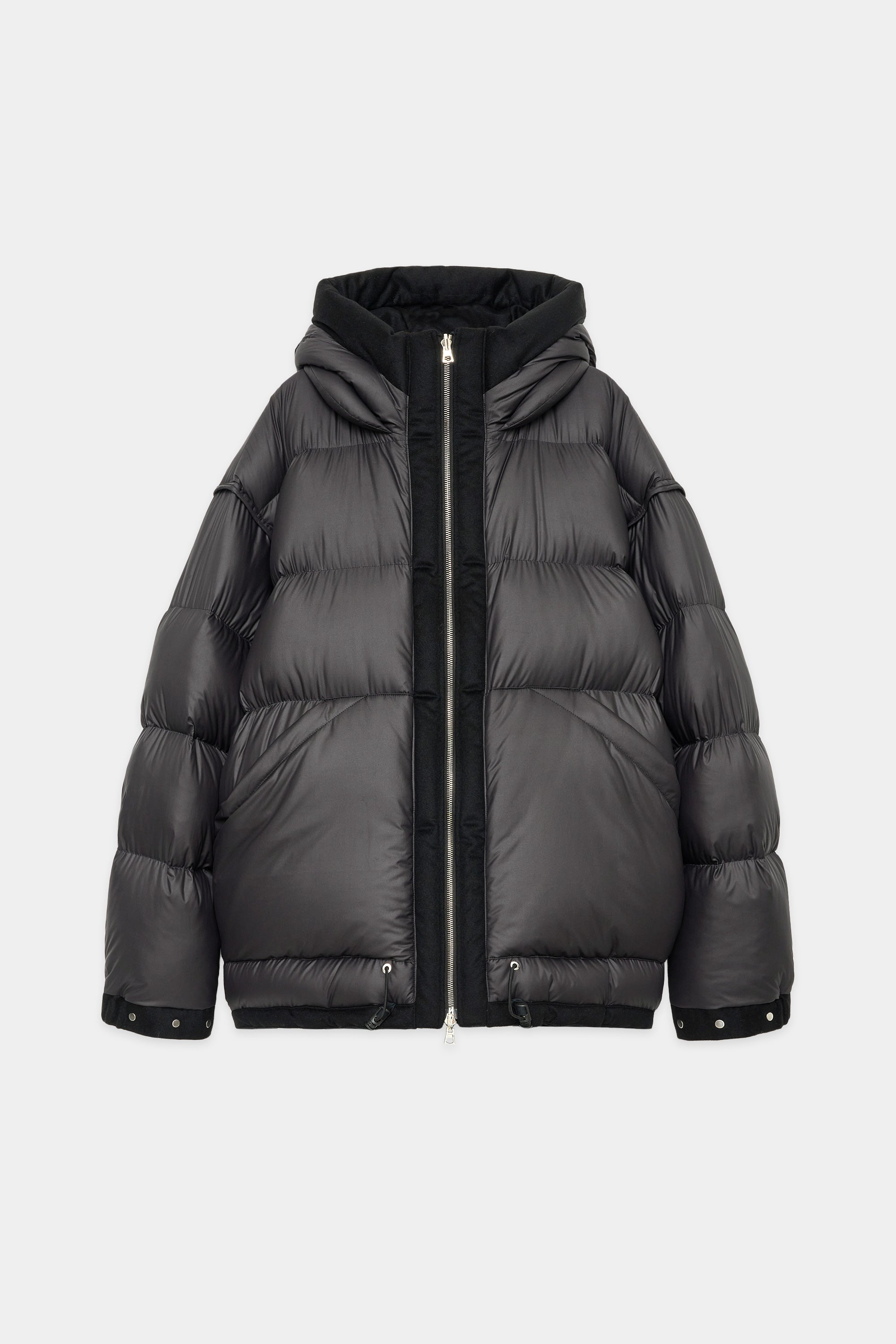 カシミヤフランネル / カシミヤダウンジャケット, Black – MARKAWARE