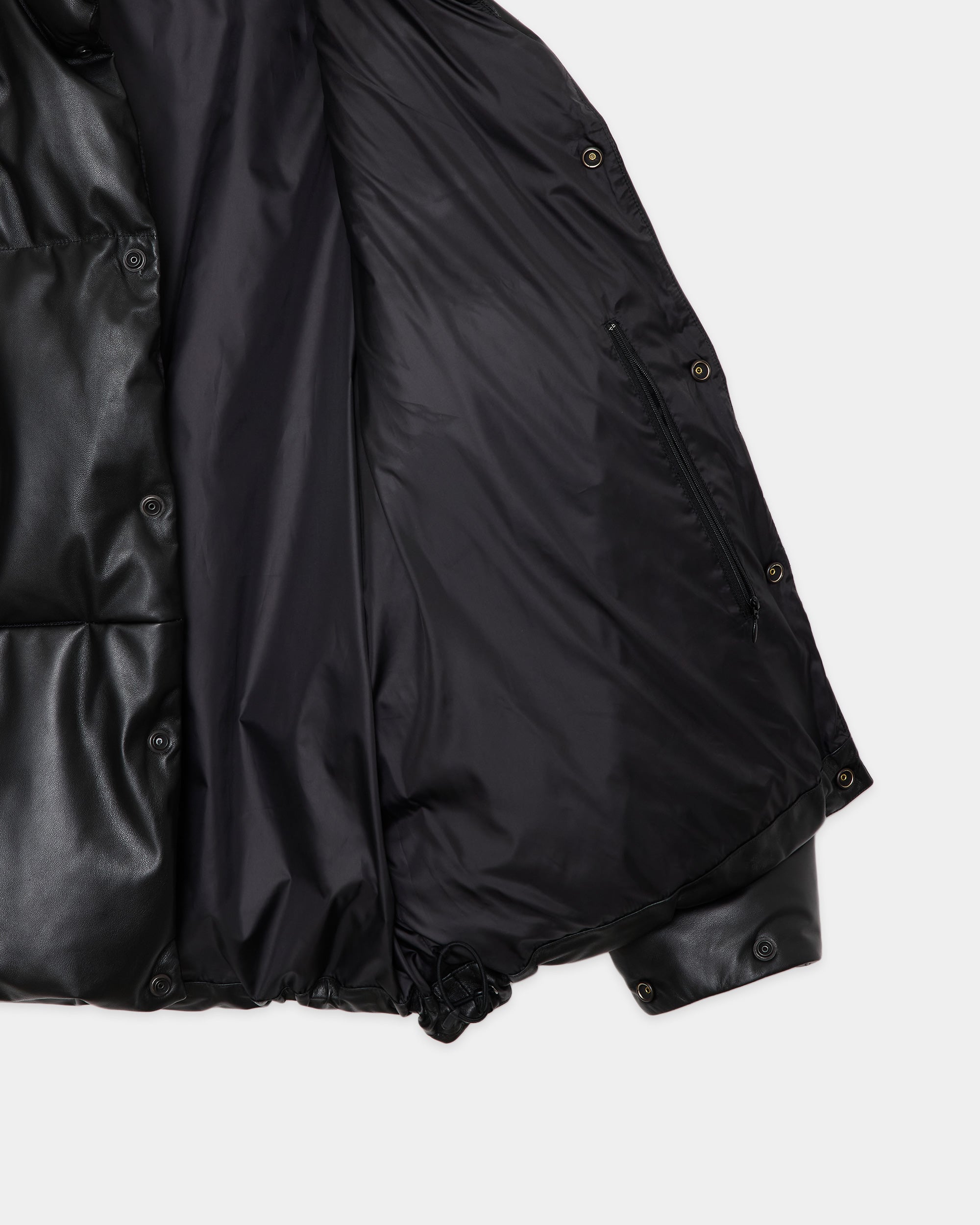 シープレザー / レザーダウンジャケット, Black – MARKAWARE