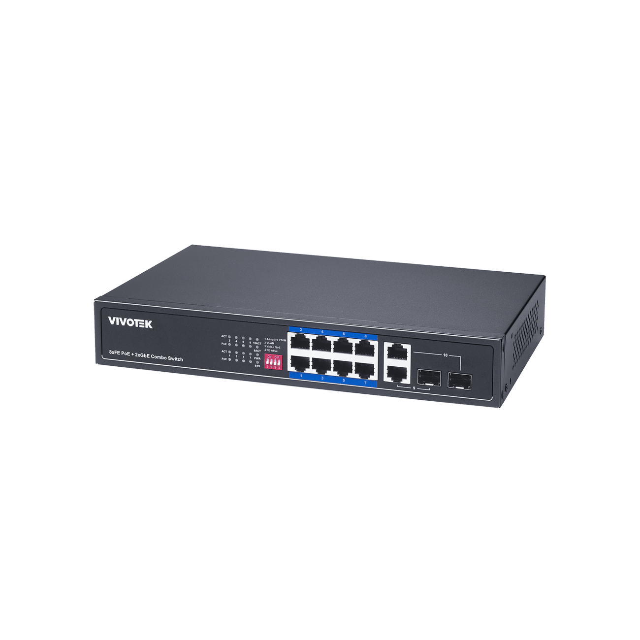 VIVOTEK 8ポートPoEハブ AW-FGT-100P-110 | Safieストア - 防犯カメラ