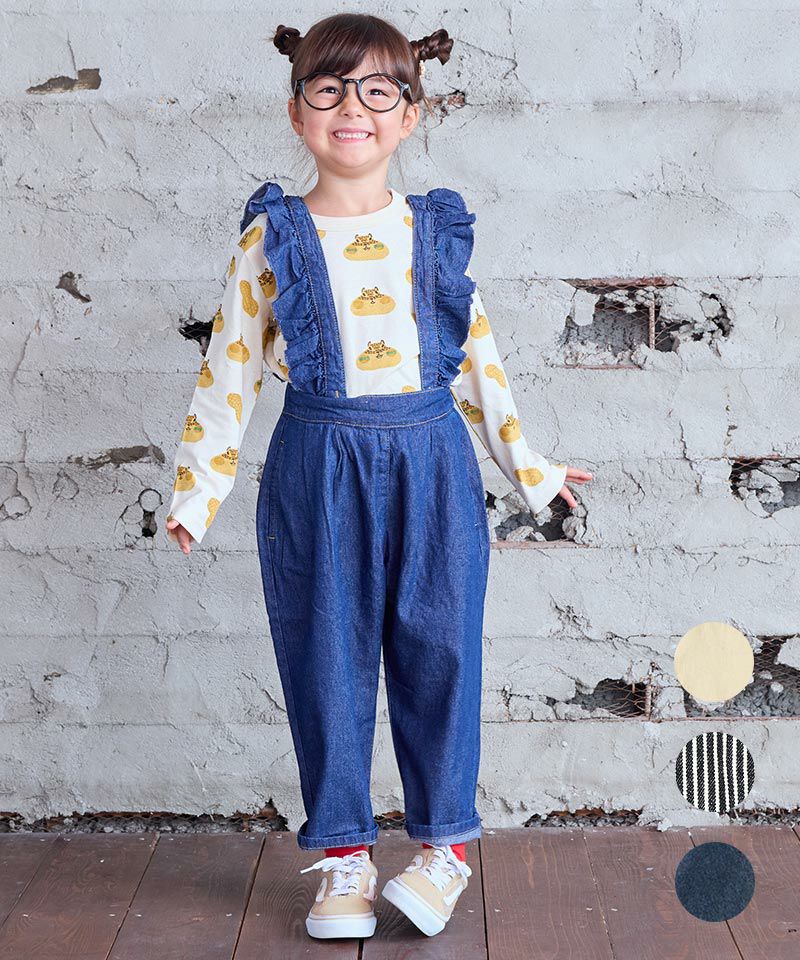 Hello Lupo】Denim Blueサロペット2-3y Hello Lupo】Denim Blue