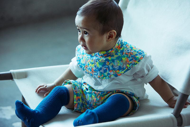 bodysuits 5 scarf white | ギフト・スタイ・出産祝いのMARLMARL