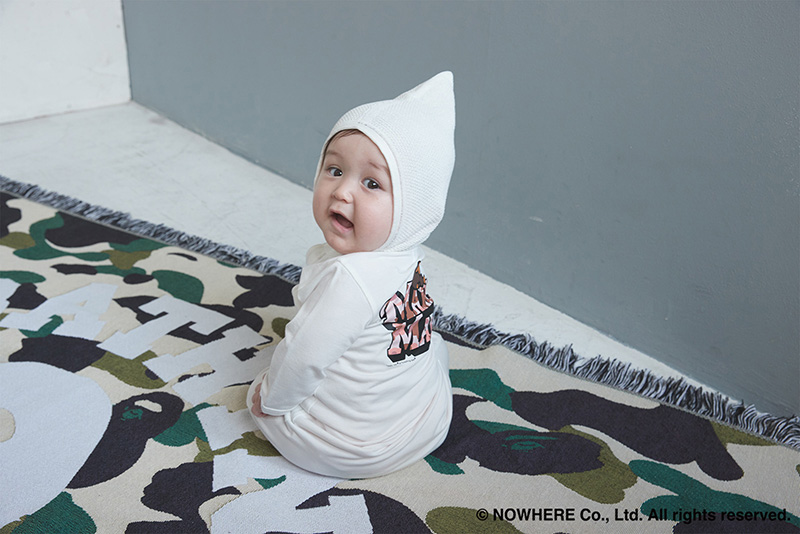 BAPE × MARLMARL - 1ST CAMO BABY MILO ROMPERS KB WHITE | ギフト