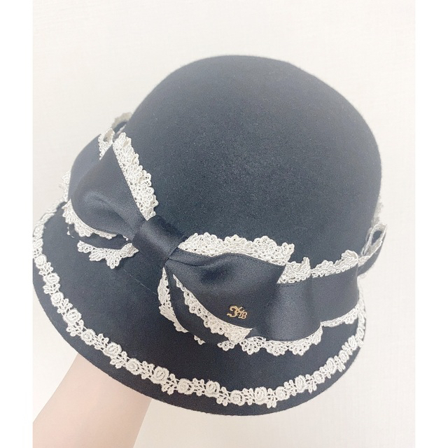 新品未使用 イノセントワールド ロマンスリボンハット ボルドー 新品未