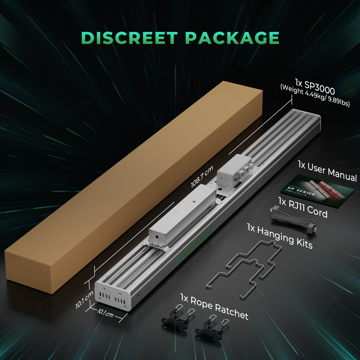 Mars Hydro SP 3000（範囲120x60CM / 300W）植物用LEDライト