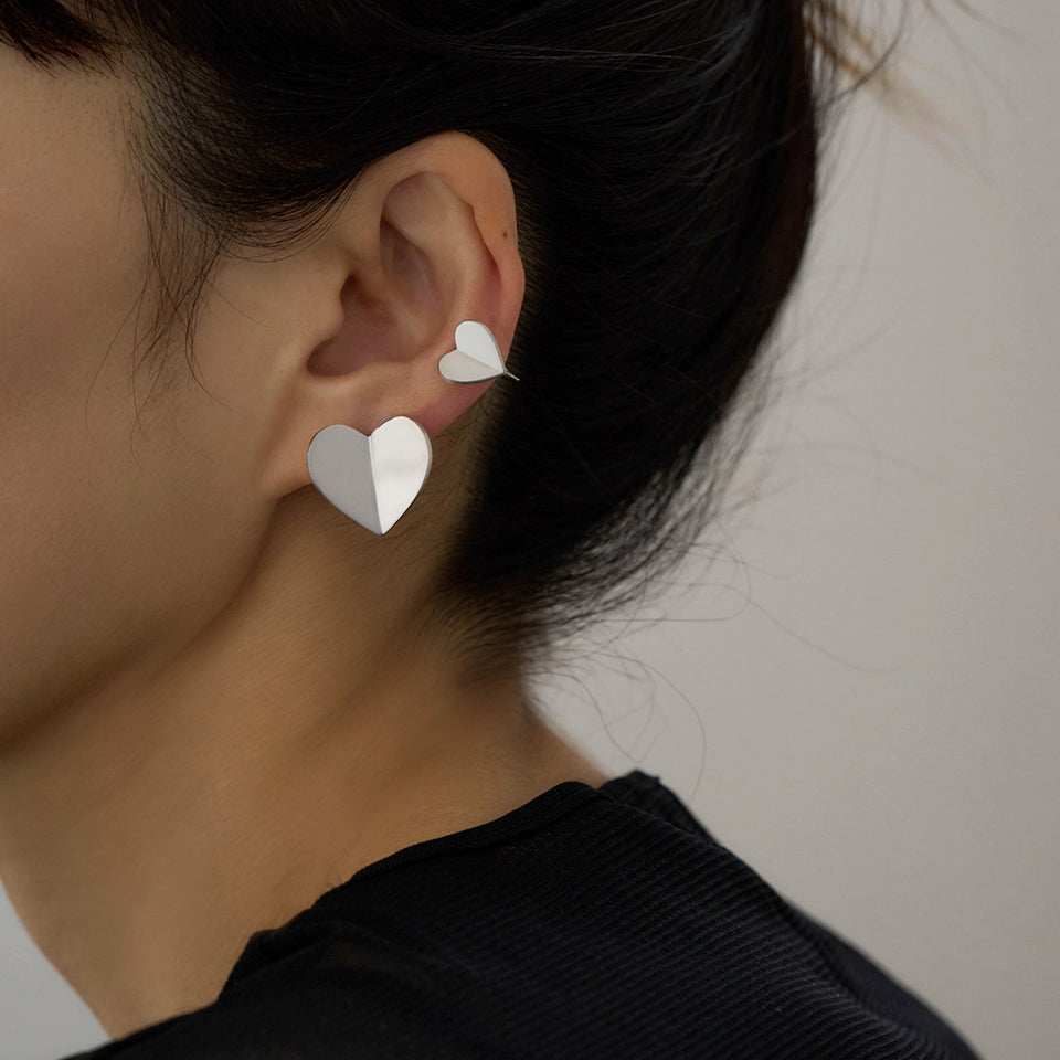 Middle heart pierce (silver) – MAYU online store