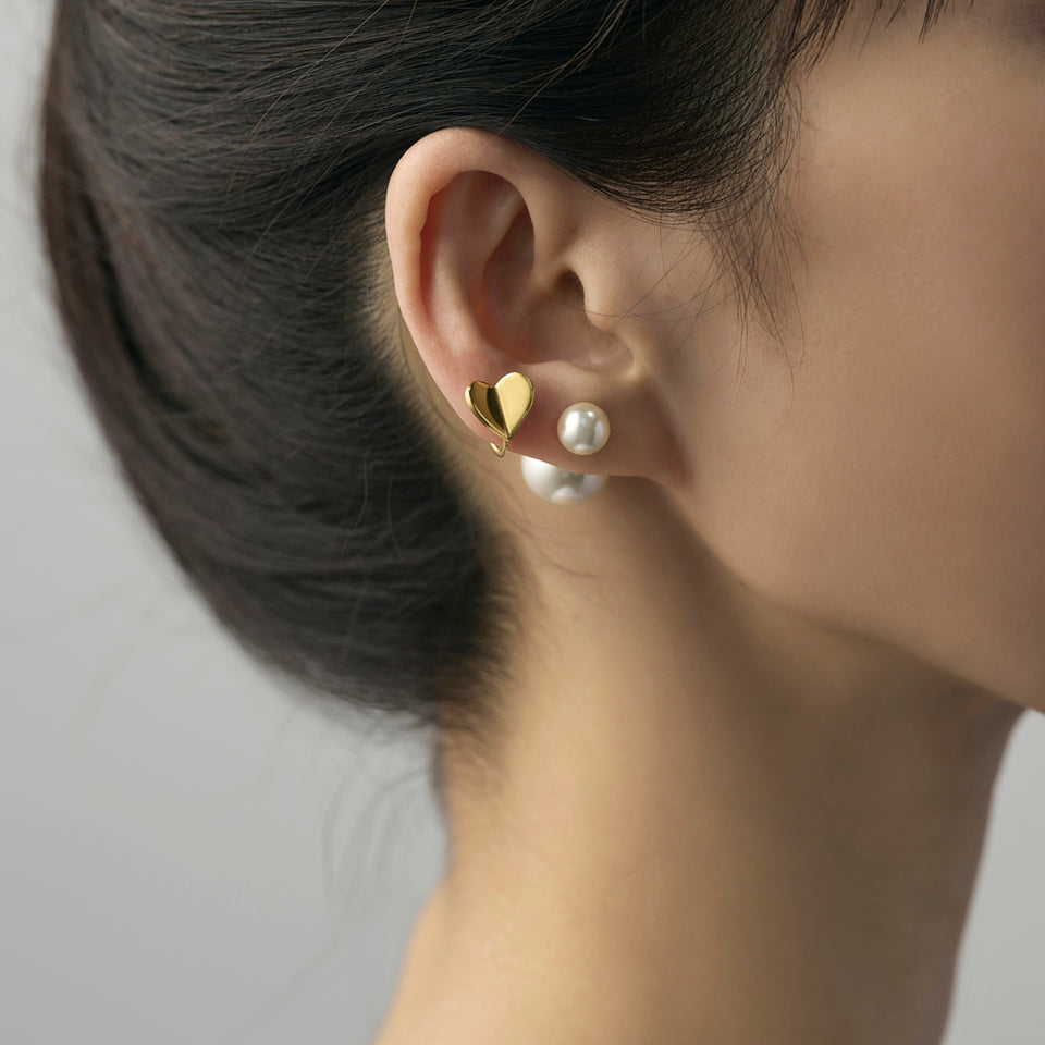 Small heart earring ( Gold ) – MAYU online store