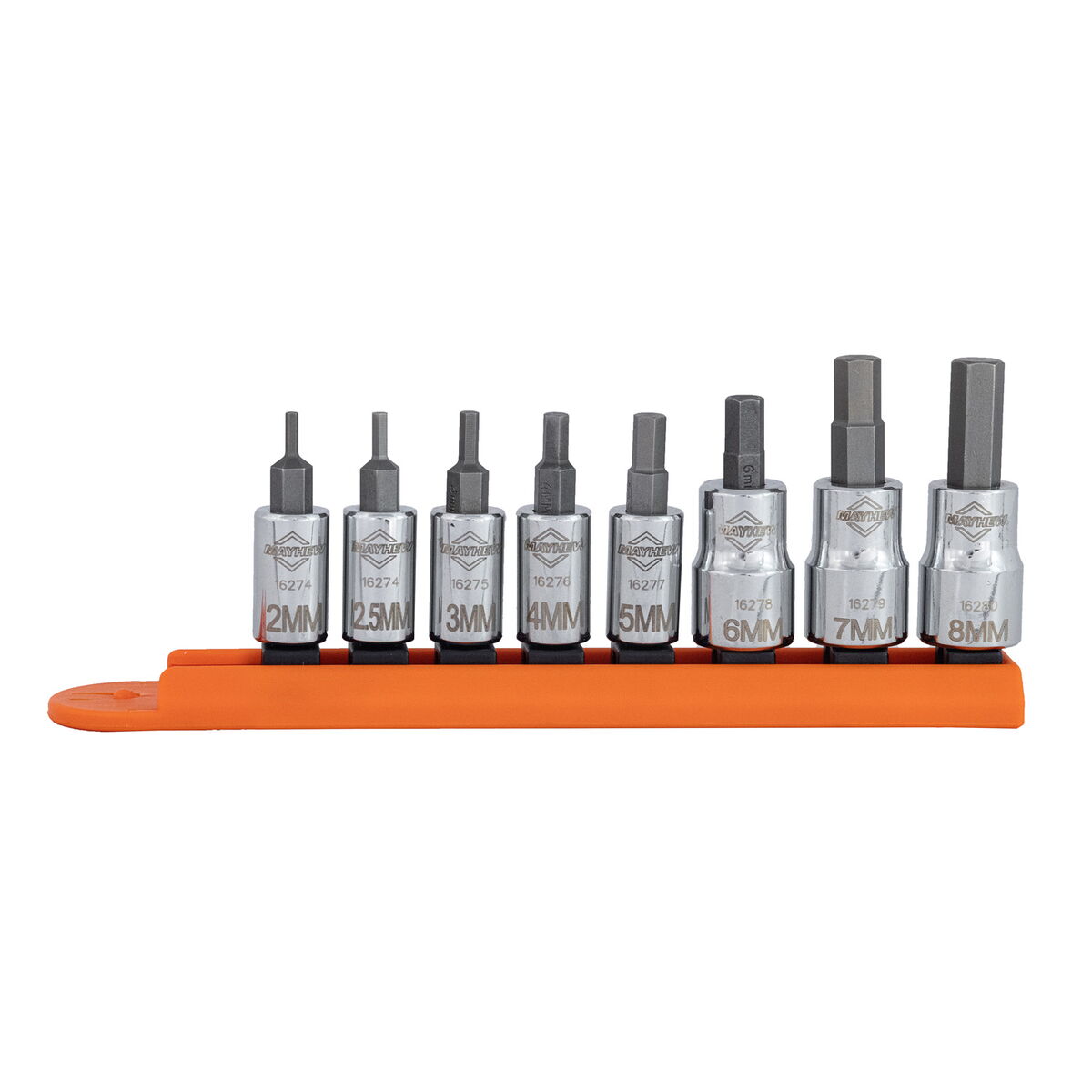 Mayhew | Dual Drives & Bits | Socket Bit Sets - Metric Hex | 8 PC