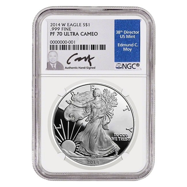 The 2014 $1 Silver American Eagle PF70 Certified by NGC