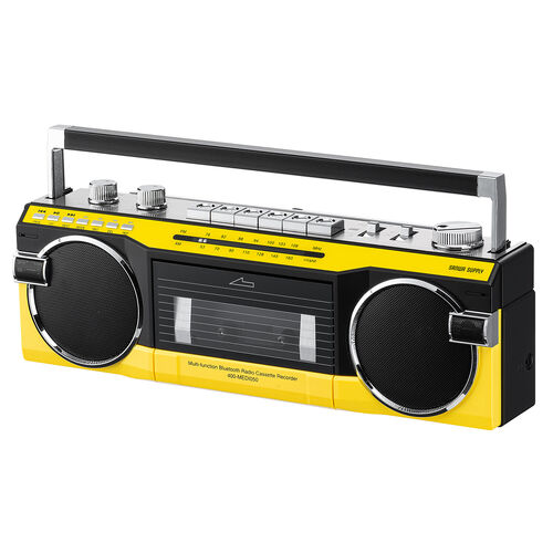 レトロ風ラジカセ 80年代デザイン USBメモリ SDカード 再生/録音