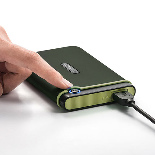 耐衝撃 ポータブルHDD 2TB USB3.1 ミリタリーグリーン Transcend