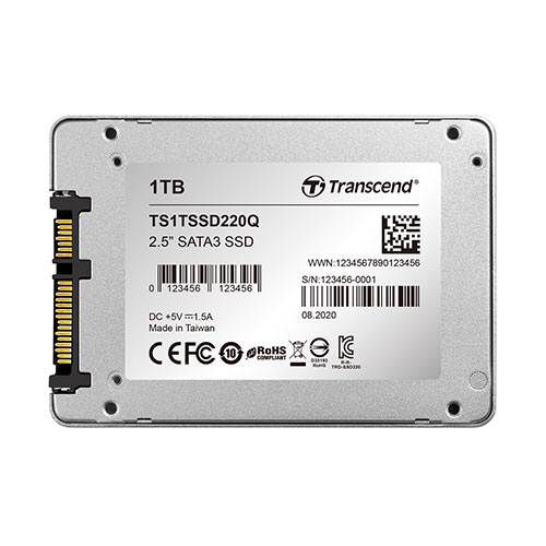 2.5インチ SSD 1TB SATA-III 3年保証 Transcend SSD220Q【メモリ