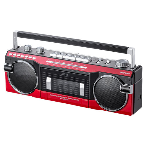 レトロ風ラジカセ 80年代デザイン USBメモリ SDカード 再生/録音