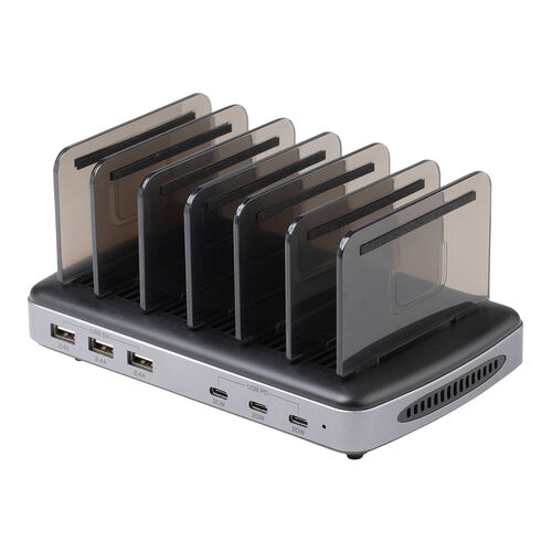 USB充電ステーション 6ポート 合計96W出力 USB PD20W USB Type-C×3 USB