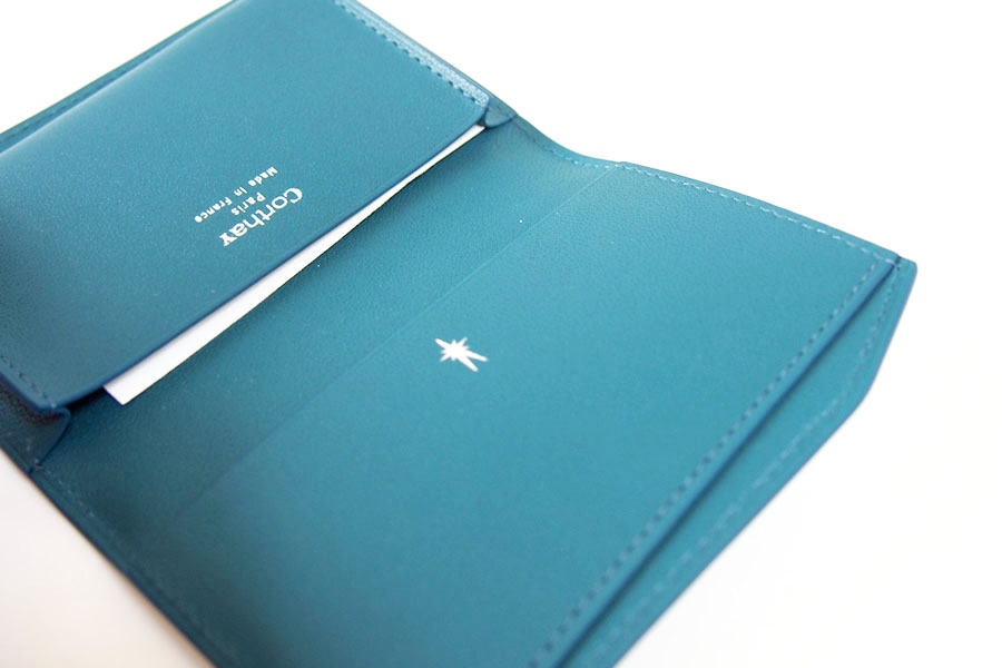 コルテ｜Corthay｜キャメルレザー｜カードケース｜ブルー