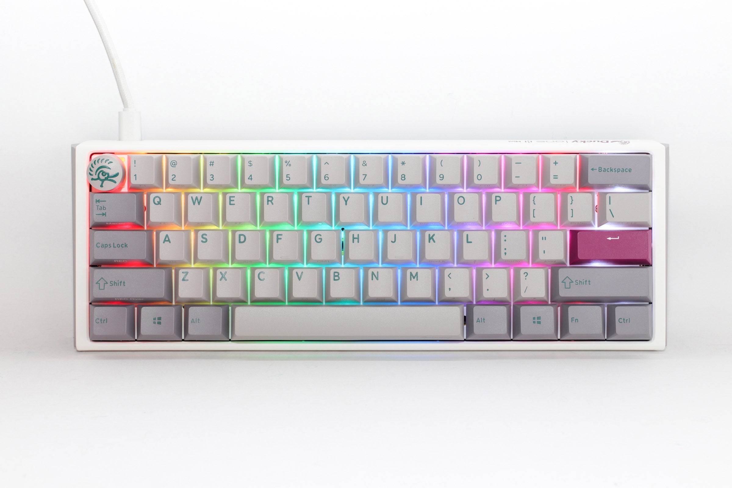 Ducky One 3 Mini Mist Grey 60% Hotswap RGB Double Shot PBT Mechanical