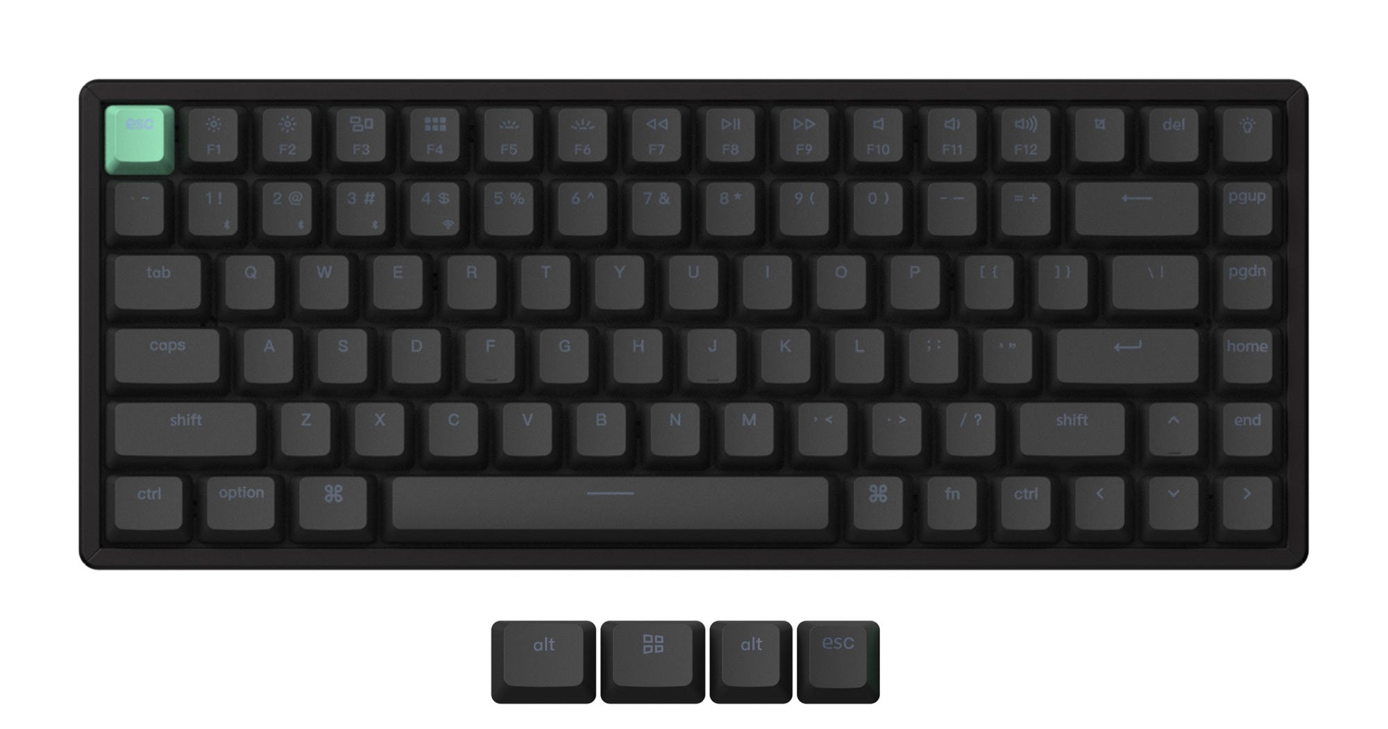 Keychron K2 HE Black 75% Aluminum Wireless Keyboard