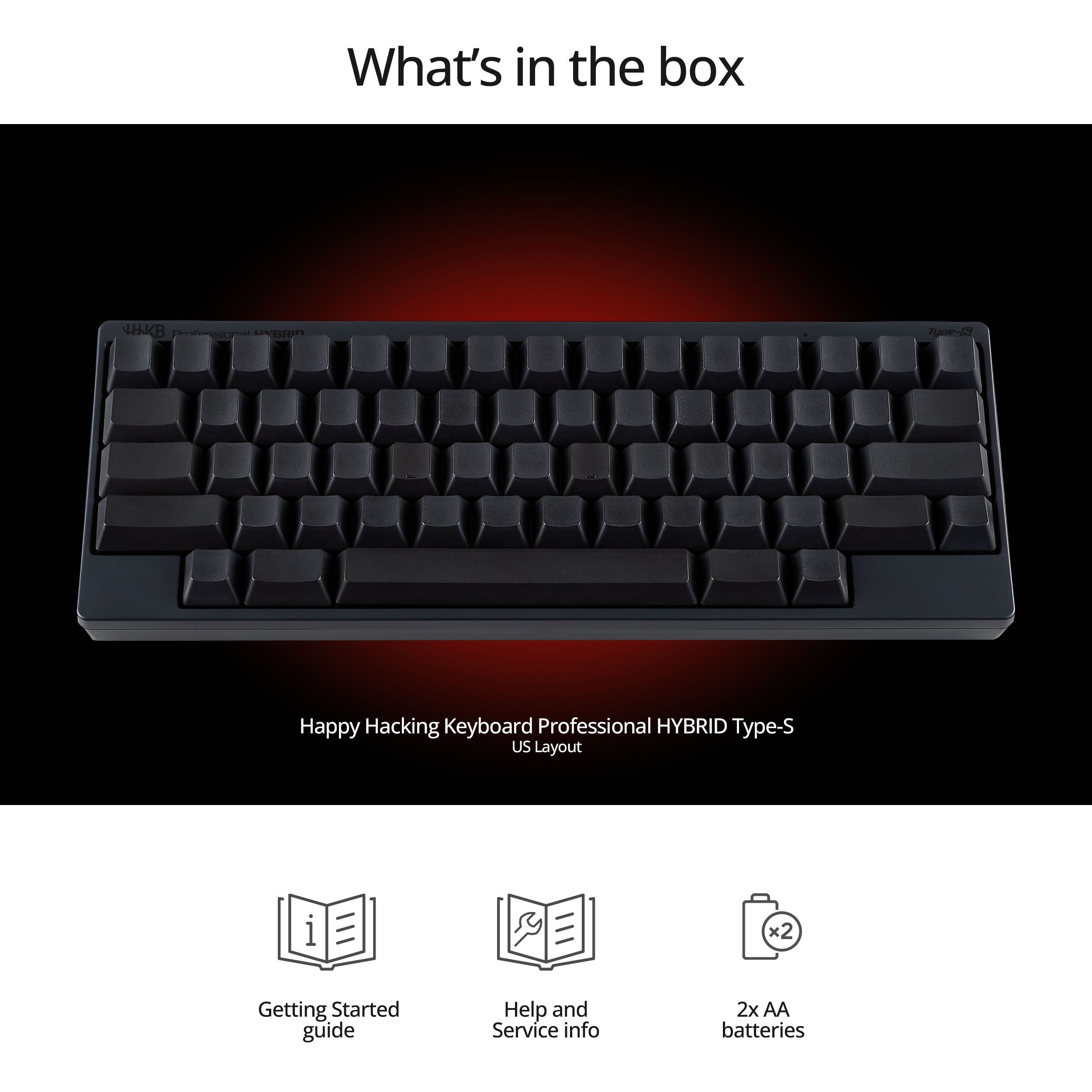 HHKB Hybrid Type-S Topre Silent 45g 60% Bluetooth PBT Mechanical Keybo