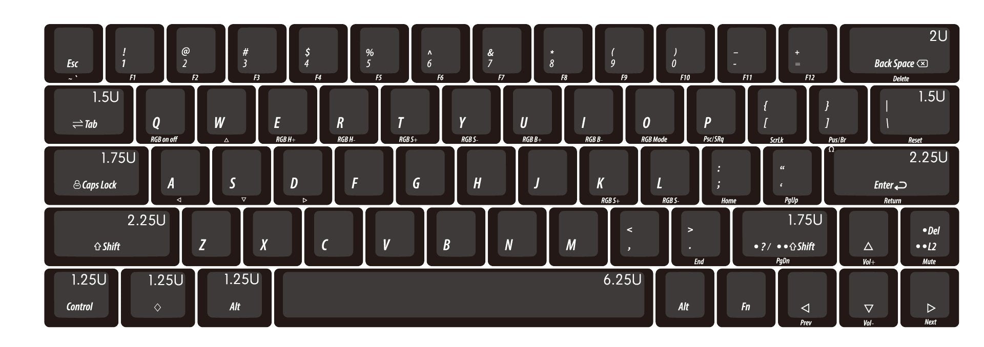 KBDFans DZ60RGB V2 60% Mechanical Keyboard PCB